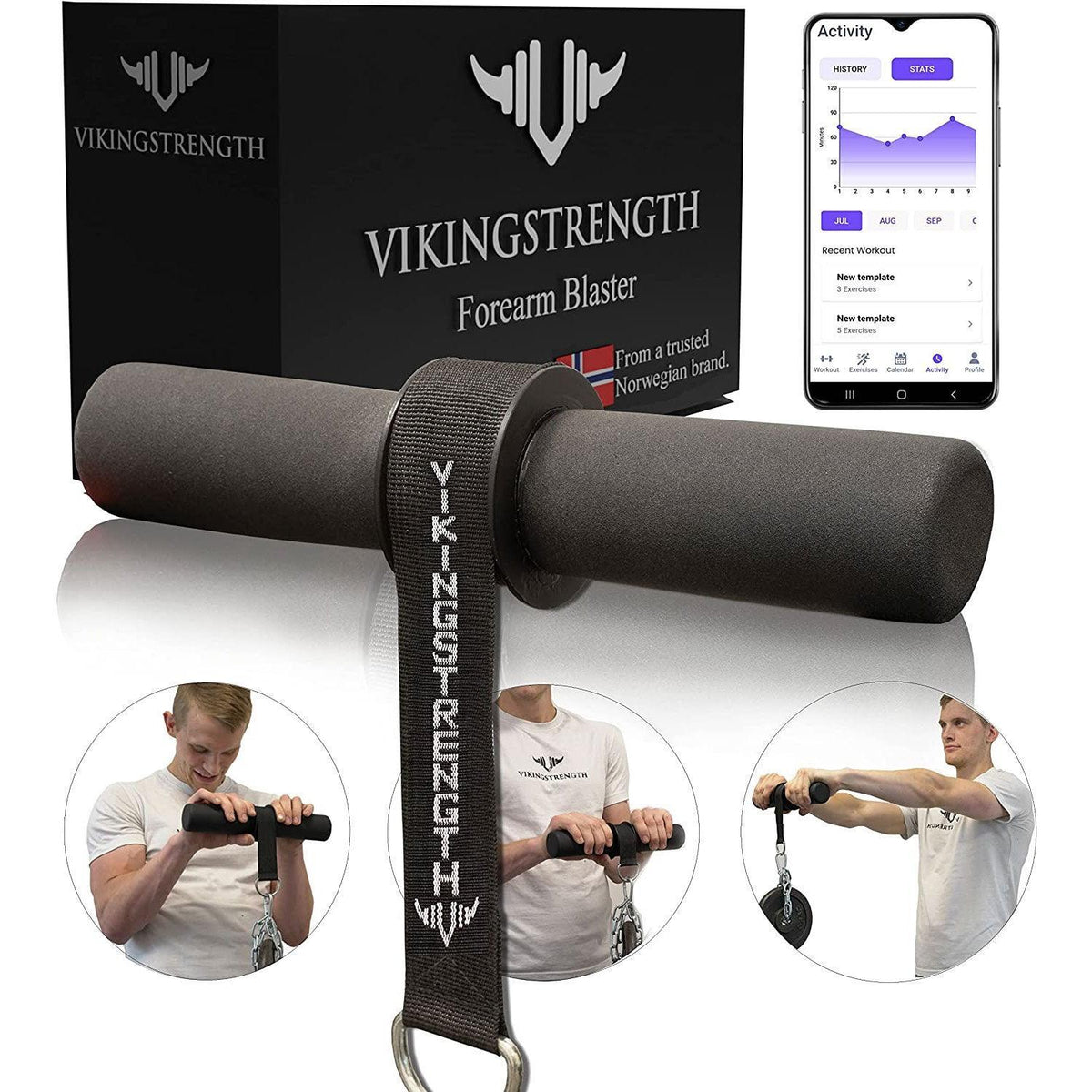 Wrist Roller Machine - Fat Thick Grips Wrist Roller Forearm Strength Exercise Equipment for Men and Women. Thick Wrist Roller Grips for Muscle Exercise & Fitness - Tophatter Daily Deals