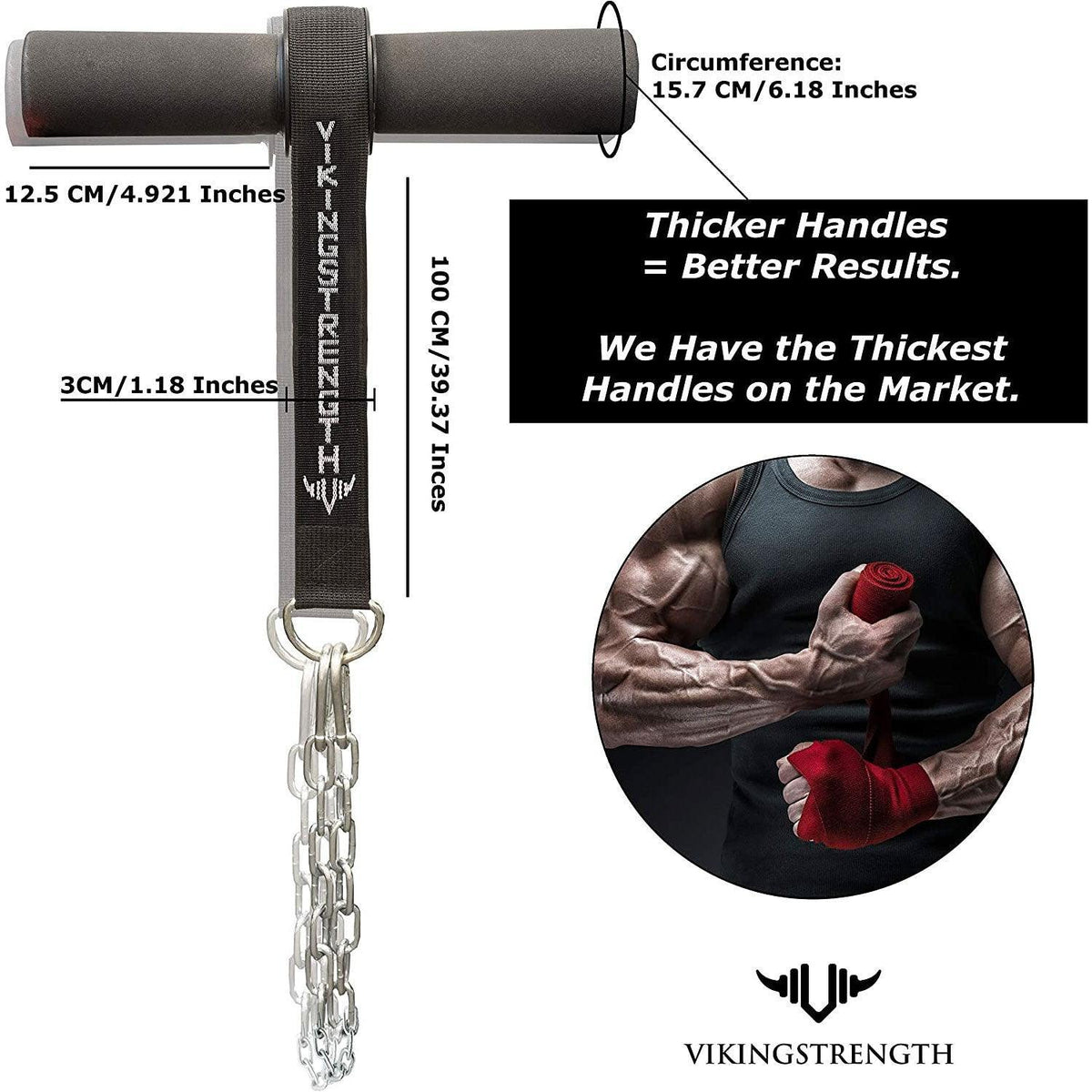 Wrist Roller Machine - Fat Thick Grips Wrist Roller Forearm Strength Exercise Equipment for Men and Women. Thick Wrist Roller Grips for Muscle Exercise & Fitness - Tophatter Daily Deals