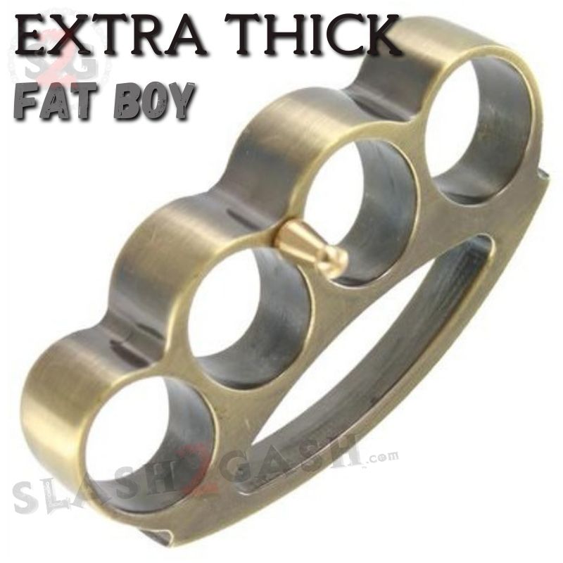 Fat Boy Extra Thick Large Knuckles Chubby Chunk Buckle - Asst. colors Antiqued Brass Belt Buckle - Tophatter Daily Deals
