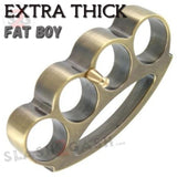 Fat Boy Extra Thick Large Knuckles Chubby Chunk Buckle - Asst. colors Antiqued Brass Belt Buckle - Tophatter Daily Deals