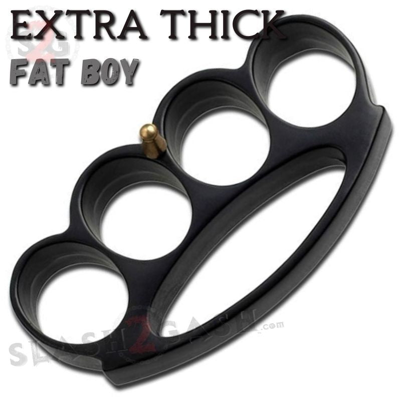 Fat Boy Extra Thick Buckle & Paperweight - Black Chubby Chunk Knuckles Belt Buckle - Tophatter Daily Deals