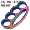 Fat Boy Extra Thick Buckle & Paperweight - Titanium Rainbow Knuckles Belt Buckle - Tophatter Daily Deals