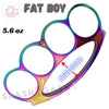 Fat Boy Extra Thick Buckle & Paperweight - Titanium Rainbow Knuckles Belt Buckle - Tophatter Daily Deals