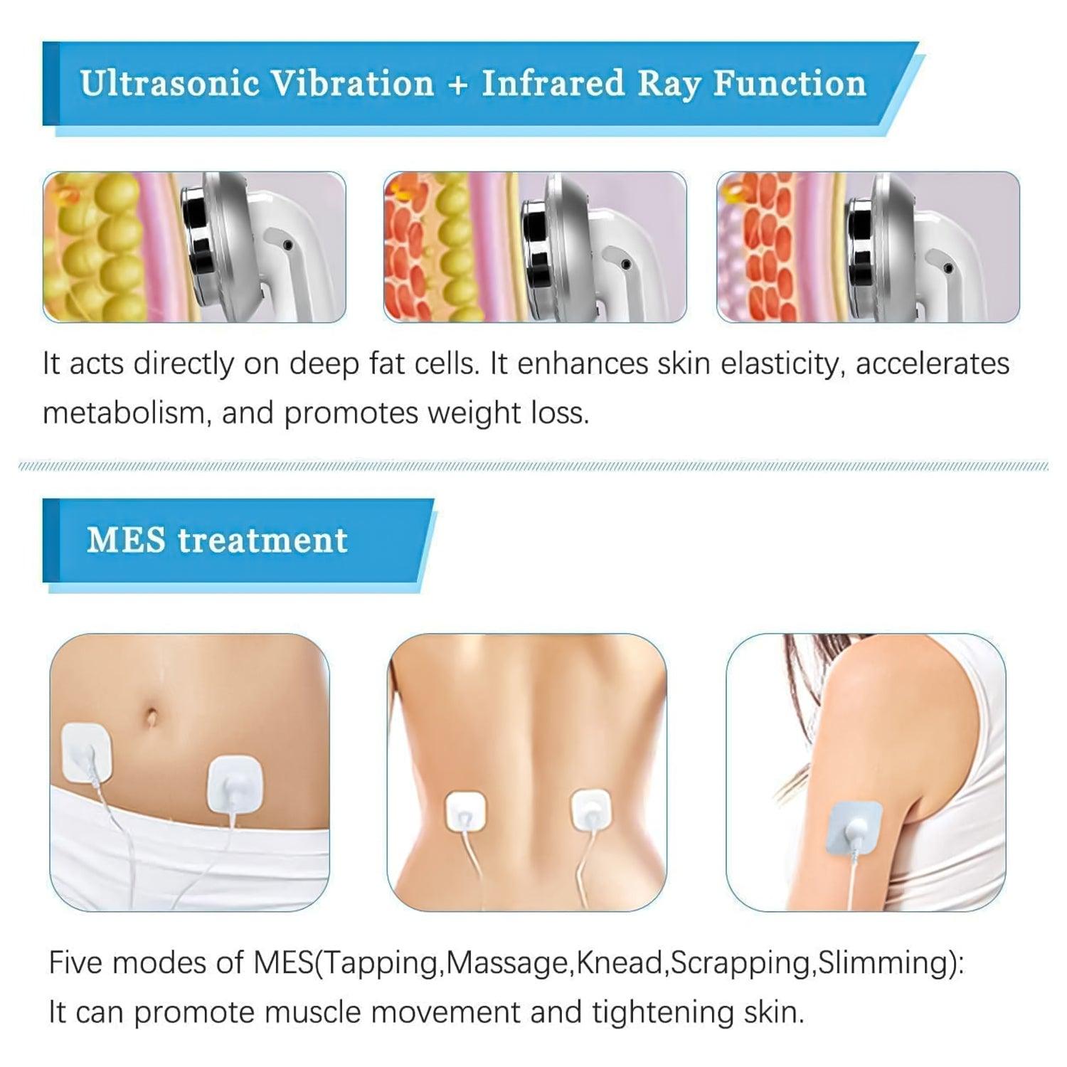 Fat Burner Machine - Body Slimming Massager EMS Machine Ultrasonic Cavitation Fat Burner 3in1 Therapy Health & Beauty - Tophatter Daily Deals