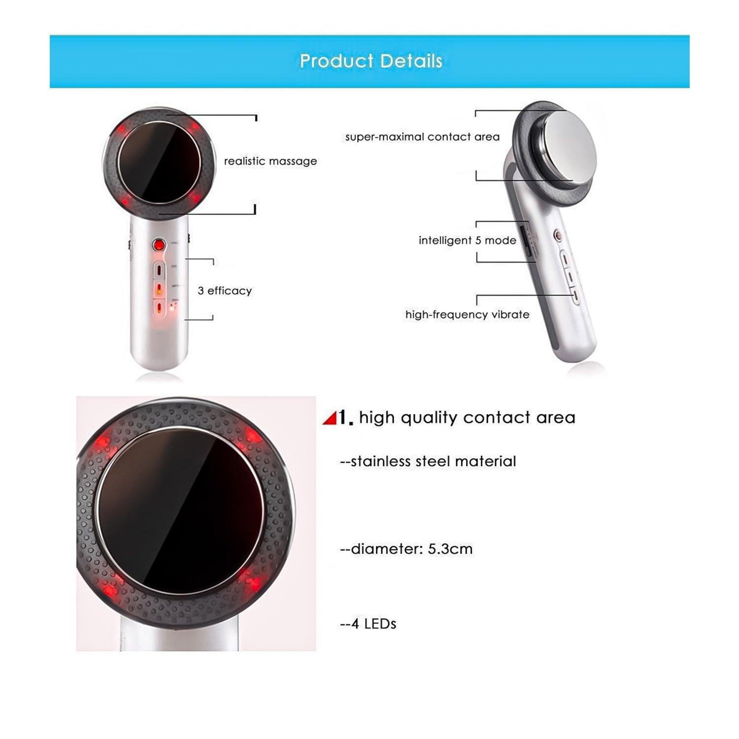 Fat Burner Machine - Body Slimming Massager EMS Machine Ultrasonic Cavitation Fat Burner 3in1 Therapy Health & Beauty - Tophatter Daily Deals