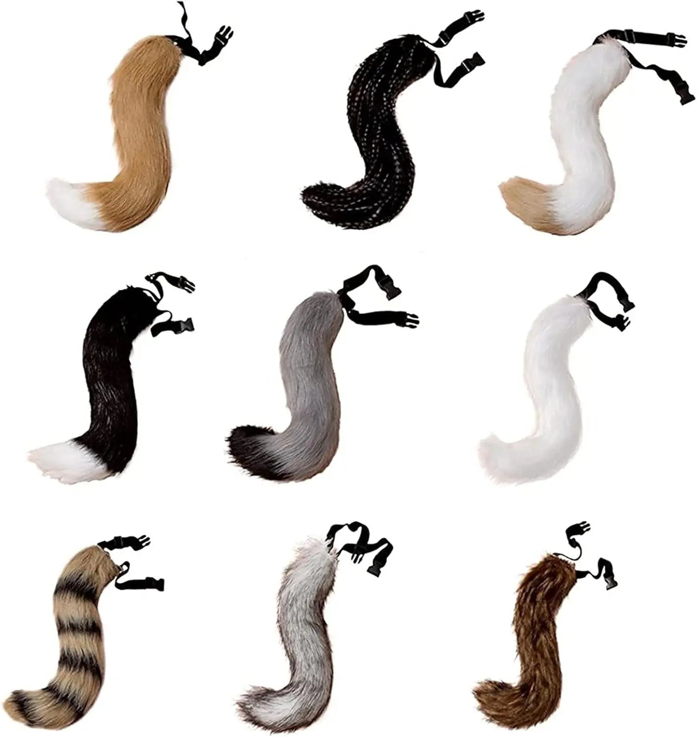 Faux Fur Fox Costume Coda Adulto/Teen Cosplay Halloween Christmas Party Costume Taglia Unica - Tophatter Daily Deals