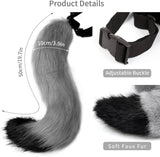 Faux Fur Fox Costume Coda Adulto/Teen Cosplay Halloween Christmas Party Costume Taglia Unica - Tophatter Daily Deals