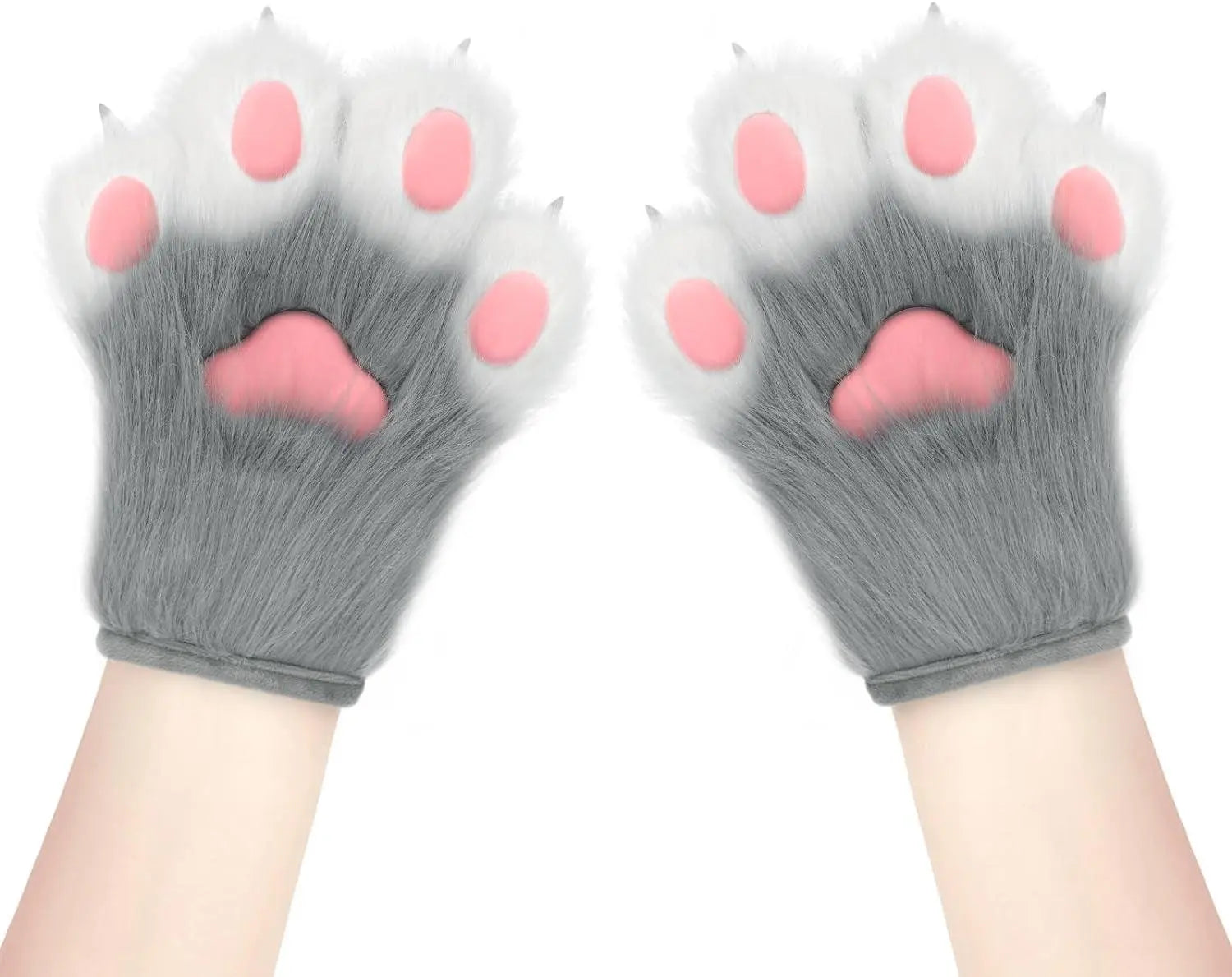 Faux Fur Fox Paw Gloves - Fluffy - Tophatter Daily Deals