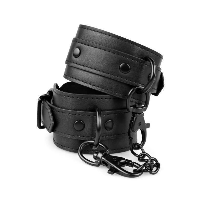 Faux Leather Handcuffs in Black > Bondage Gear > Restraints - Tophatter Daily Deals