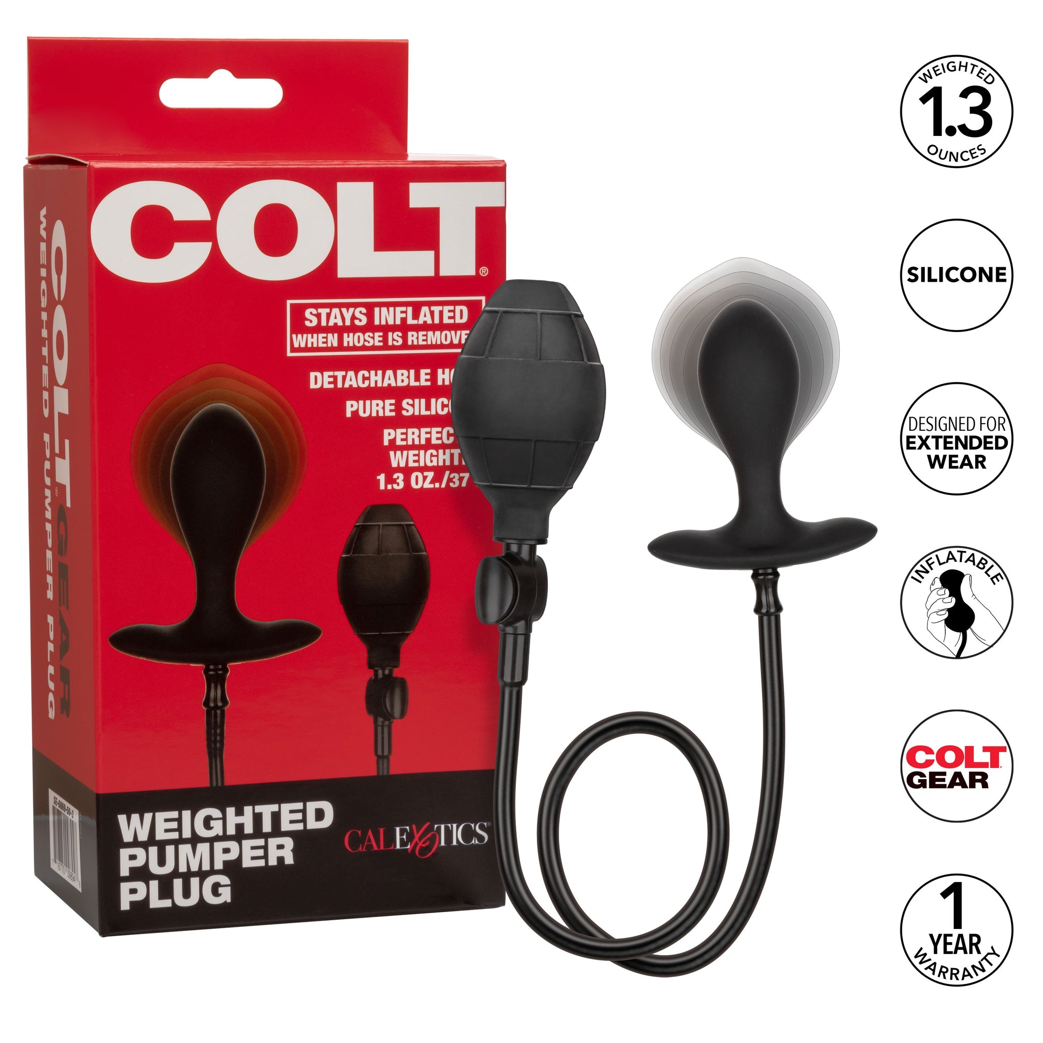 Colt Weighted Pumper Plug – Inflatable Anal Plug for Men > Anal Range > Tunnel and Stretchers - Tophatter Daily Deals