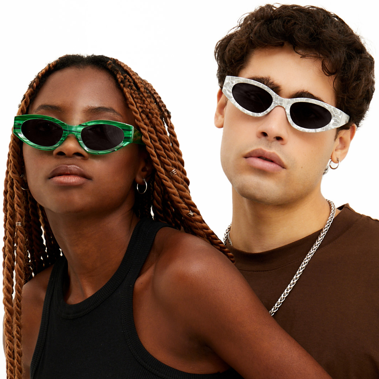 TopFoxx Kat x Money Moves - Green Women's Cateye Sunglasses Sunglasses - Tophatter Daily Deals