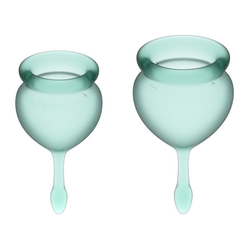 Feel Good Reusable Medical-Grade Silicone Menstrual Cup Set (Dark Green) > Essentials > Menstrual Products - Tophatter Daily Deals