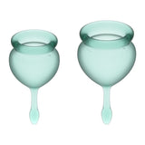 Feel Good Reusable Medical-Grade Silicone Menstrual Cup Set (Dark Green) > Essentials > Menstrual Products - Tophatter Daily Deals