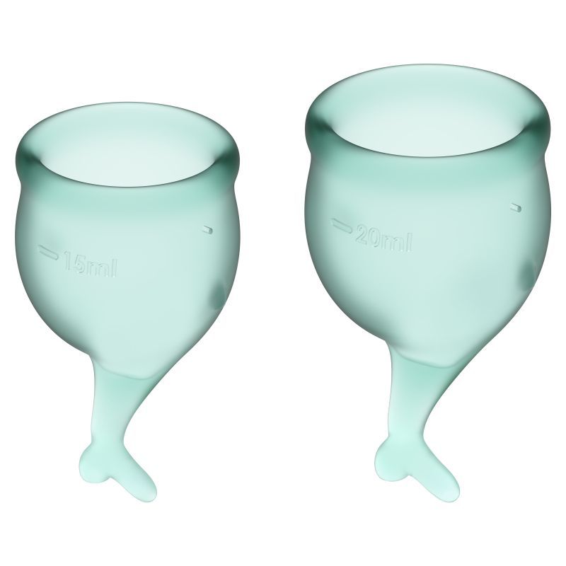 Feel Secure Medical-Grade Silicone Menstrual Cup 2pcs (Dark Green) > Essentials > Menstrual Products - Tophatter Daily Deals