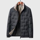Lightweight Versatile Men’s Down Jacket - Quilted Windproof Blue - Tophatter Daily Deals