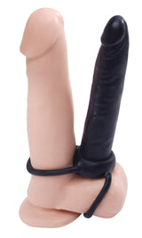 Fetish Fantasies Double Trouble 5.5" Strap-On Dildo Black > Anal Range > Anal Probes - Tophatter Daily Deals