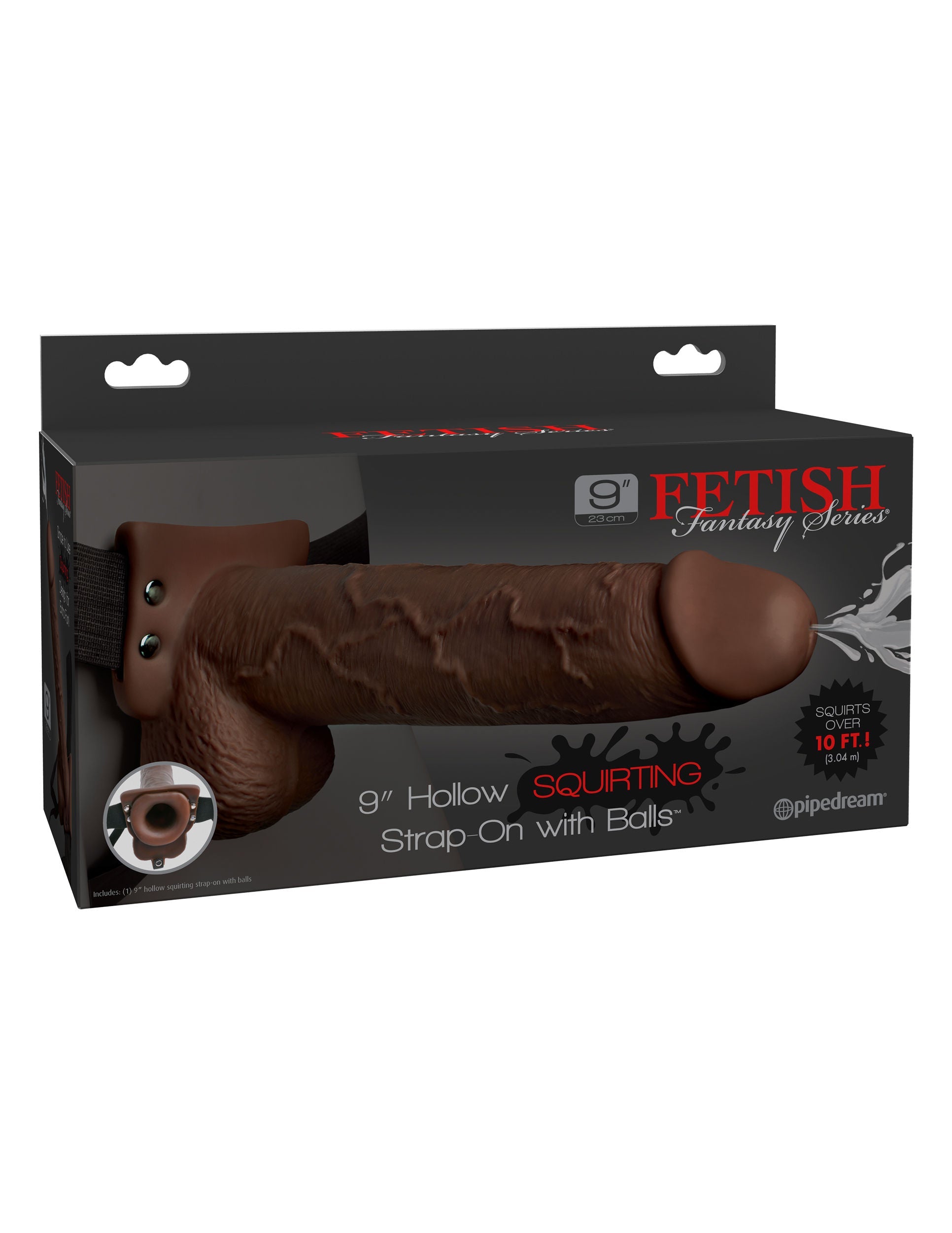 Fetish Fantasy 9 Inch Hollow Squirting Strap-On with Balls > Dildos > Strap On Dildos - Tophatter Daily Deals