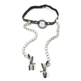Fetish Fantasy Series O Ring Gag with Nipple Clamps Body Restraints > Bondage Gear > Restraints - Tophatter Daily Deals