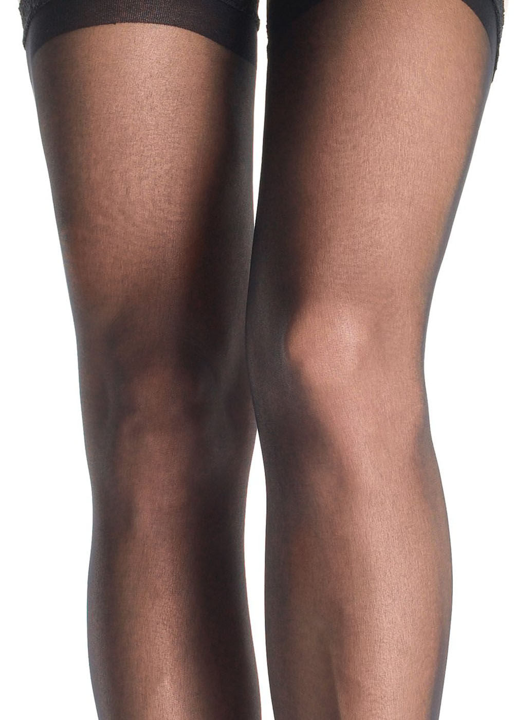 Sheer Lace Top Stockings with Attached Lace Garterbelt (Black) – Queen Size Thigh Highs > Clothes > Hosiery > Garterbelt Sets - Tophatter Daily Deals