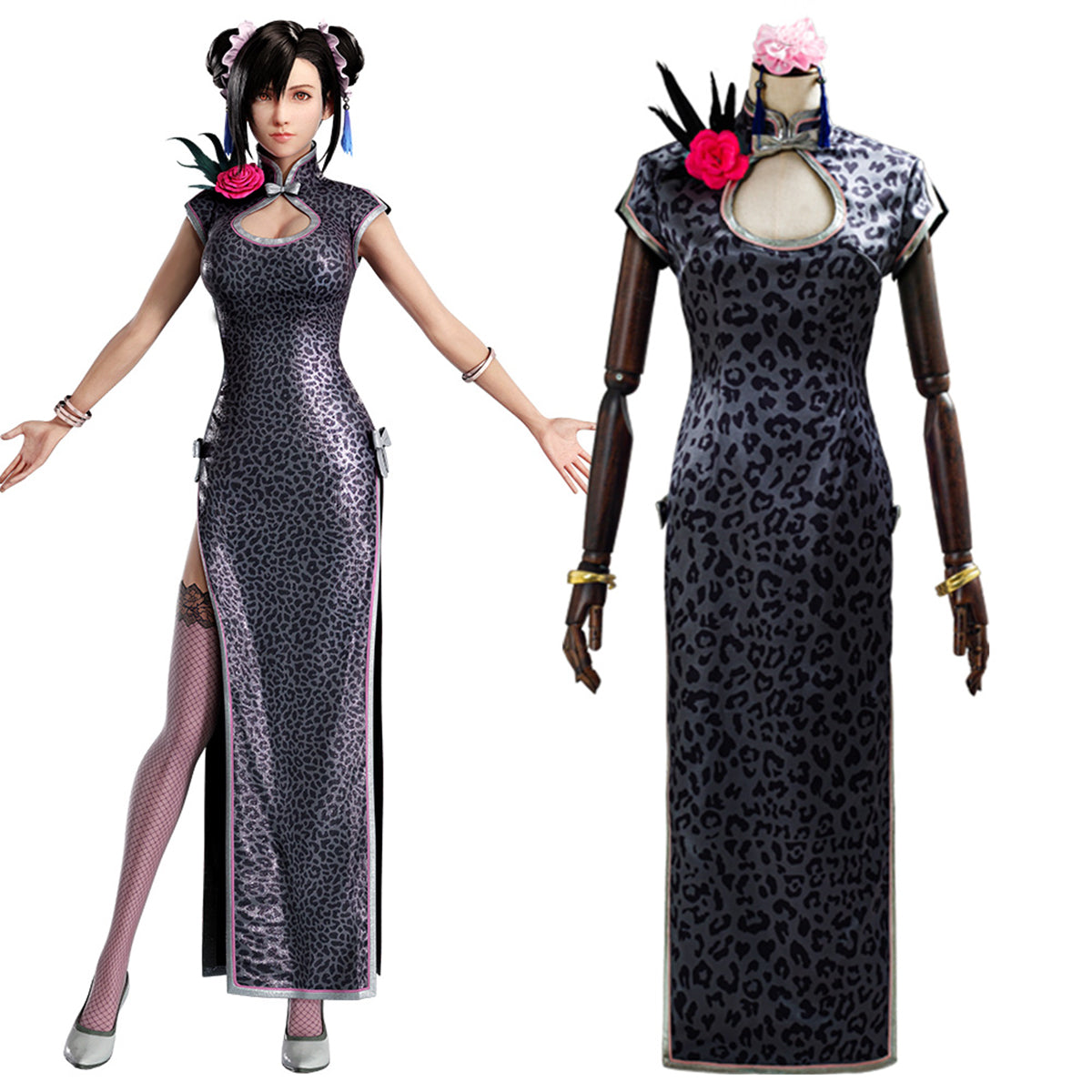 Final Fantasy VII Remake Rebirth Tifa Lockhart Sporty Cheongsam Cosplay Costume Costume - Tophatter Daily Deals