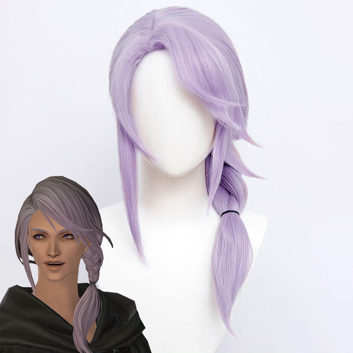 Final Fantasy XIV Endwalker FF14 Hythlodaeus Light Purple Cosplay Wig Wig - Tophatter Daily Deals
