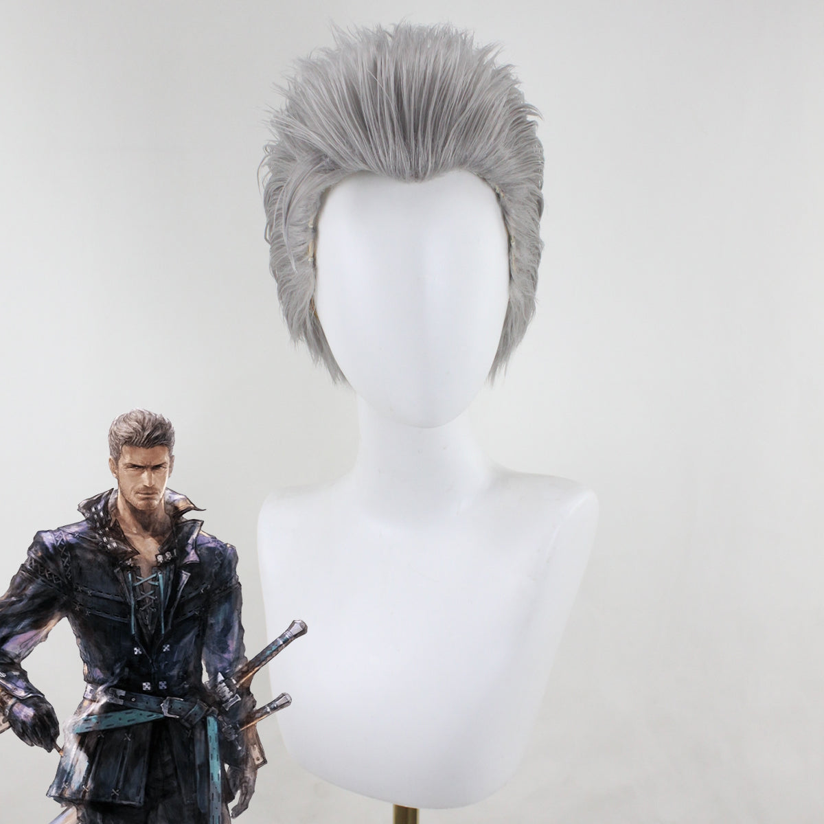 Final Fantasy XVI 16 Cidolfus Telamon Grey Cosplay Wig Wig - Tophatter Daily Deals