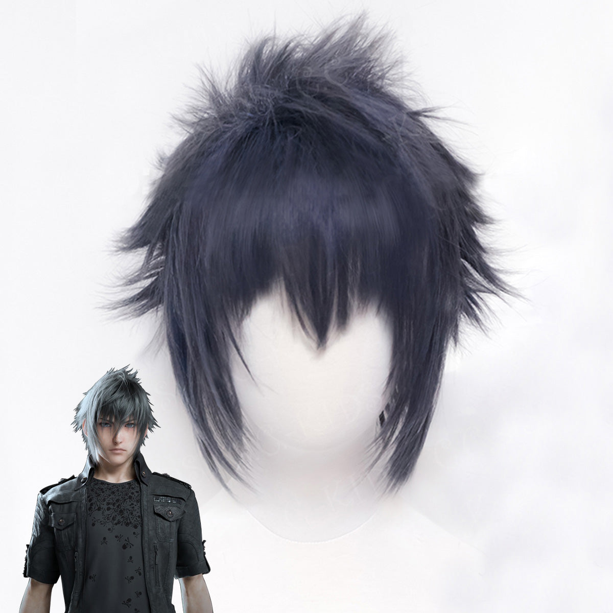 Final Fantasy XV Noctis Lucis Caelum Blue Cosplay Wig Wig - Tophatter Daily Deals