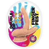 Finger Fest Dildo Double Up Flesh – Silicone Suction Cup Dildo > Dildos > Other Dildos - Tophatter Daily Deals