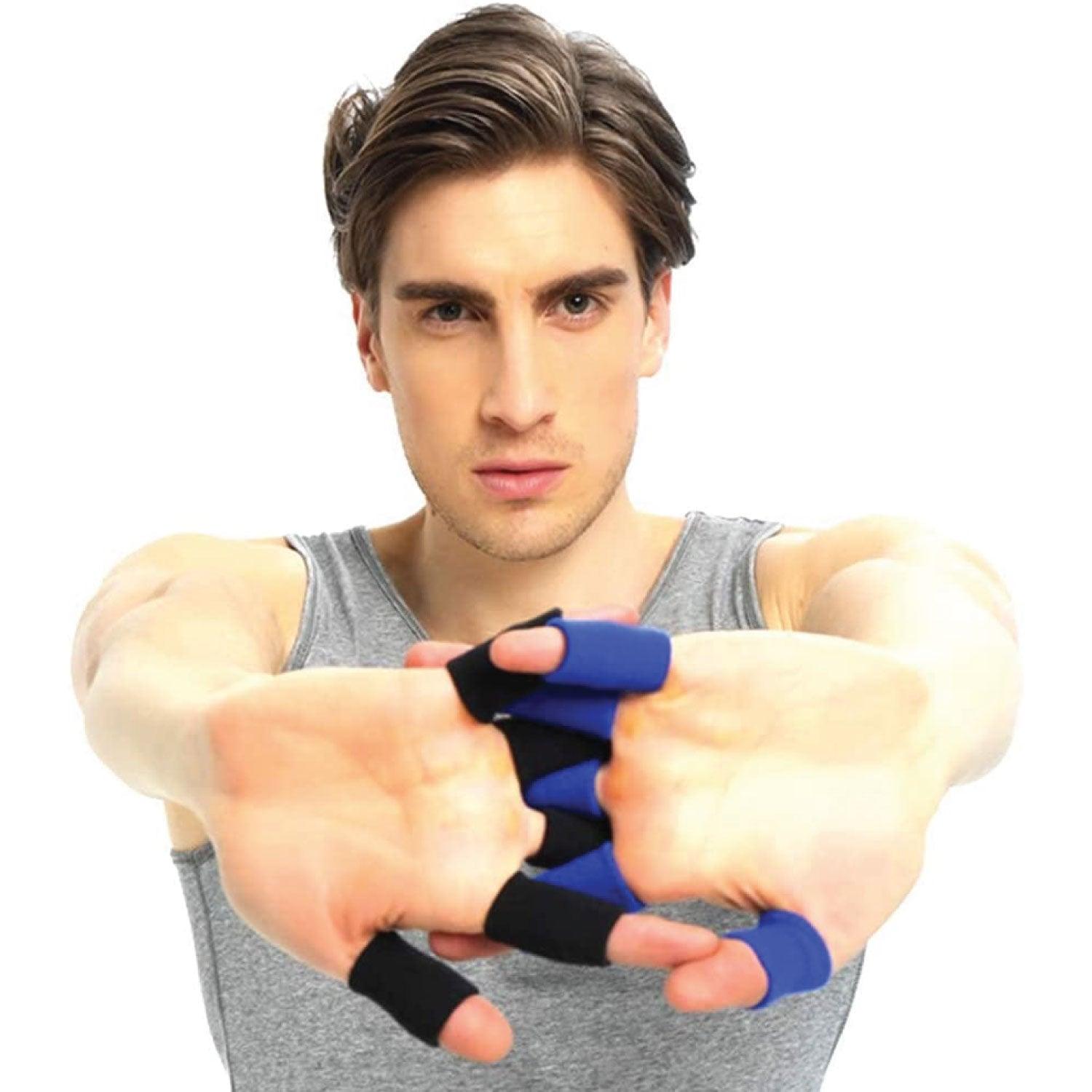 Finger Support Brace - Finger Guard Pads Support Arthritis Sleeve Trigger Fingers Sports Aid Bandage Personal Care - Tophatter Daily Deals