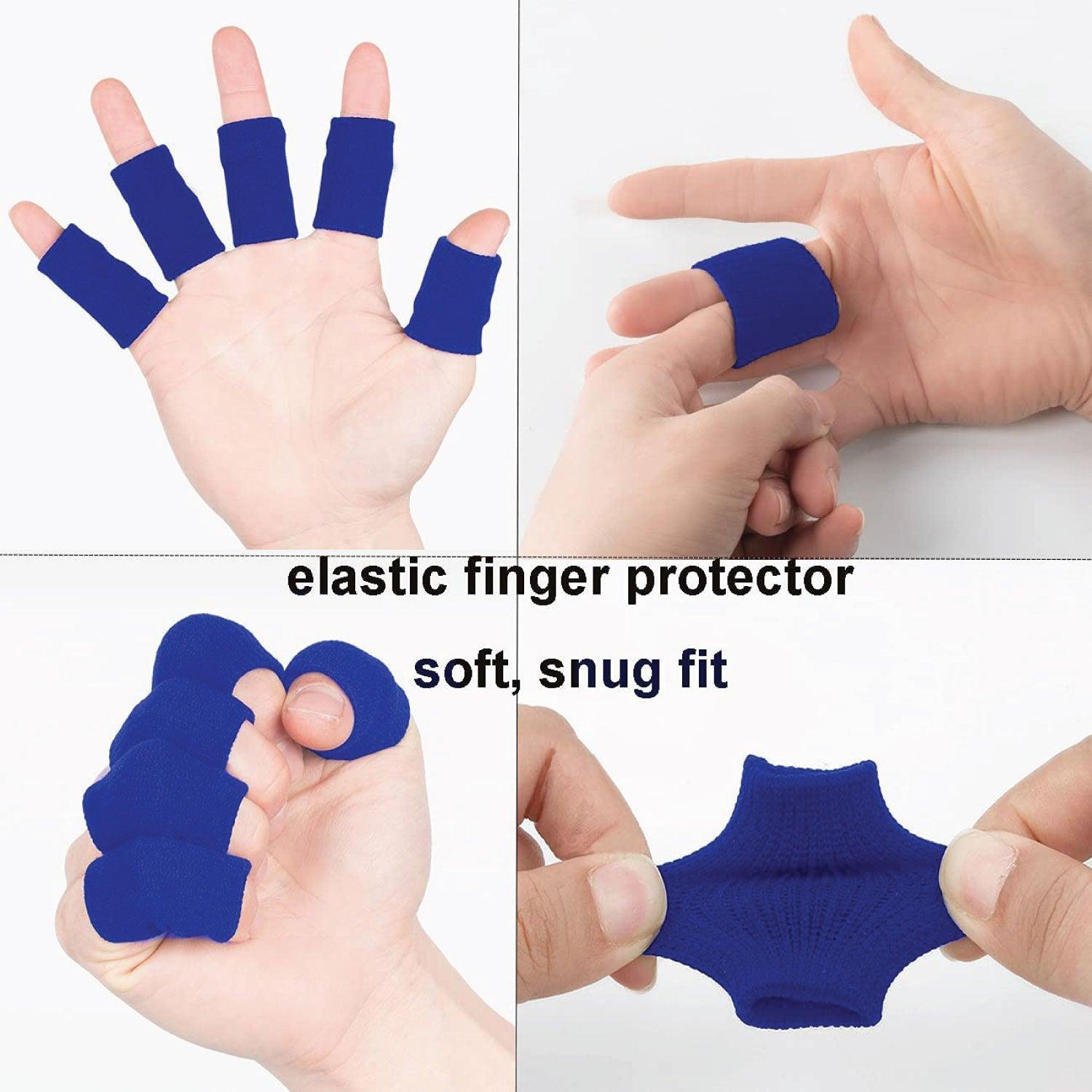 Finger Support Brace - Finger Guard Pads Support Arthritis Sleeve Trigger Fingers Sports Aid Bandage 5 Fingers Brace Personal Care - Tophatter Daily Deals