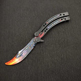 22 colors CSGO Butterfly Knife SHARP 440C Counter Strike Balisong Knife-Balisong - Tophatter Daily Deals