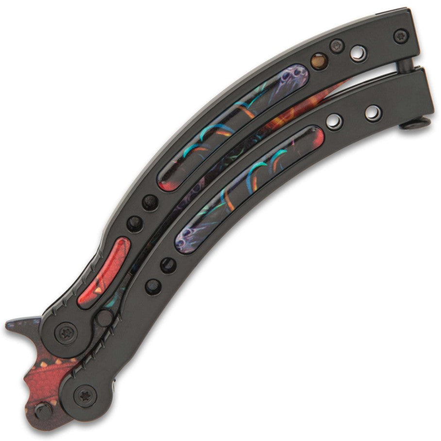22 colors CSGO Butterfly Knife TRAINER Dull Spring Latch PRACTICE Balisong Knife-Balisong - Tophatter Daily Deals