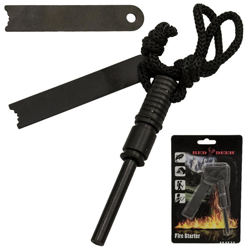 Fire Starter Set with Paracord Red Deer Emergency Survival Tool Key Chain - Tophatter Daily Deals