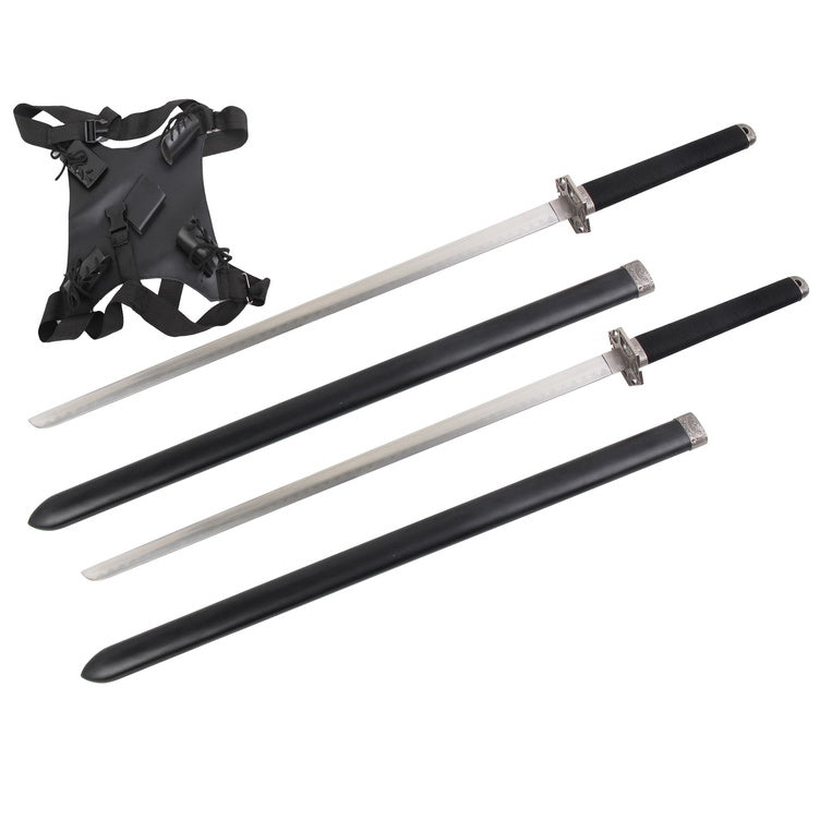 Fire and Steel - Double Ninjato Set with Backstrap Fire and Steel Exclusive - Tophatter Daily Deals