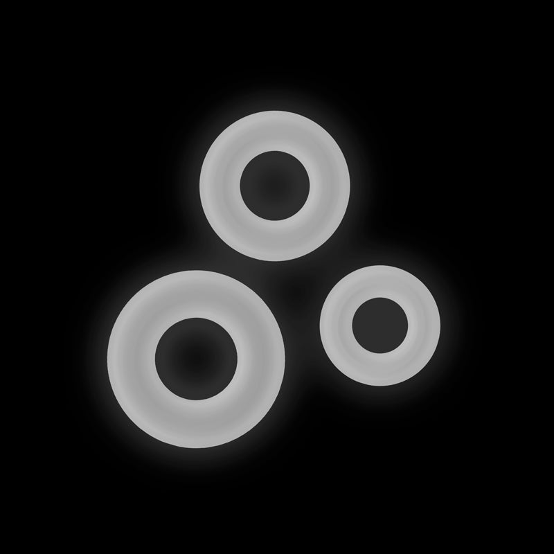 Firefly Bubble Rings Glow in the Dark Cock Rings Set of 3 > Cock Ring > Sets - Tophatter Daily Deals