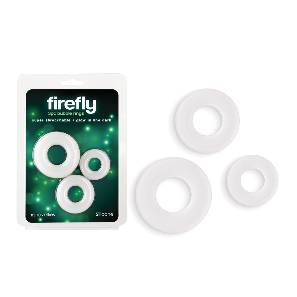 Firefly Bubble Rings Glow in the Dark Cock Rings Set of 3 > Cock Ring > Sets - Tophatter Daily Deals
