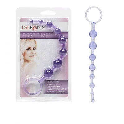 First Time Love Beads Purple Slim Graduated Flexible Anal Beads with EZ Retrieval Ring > Anal Range > Anal Beads - Tophatter Daily Deals