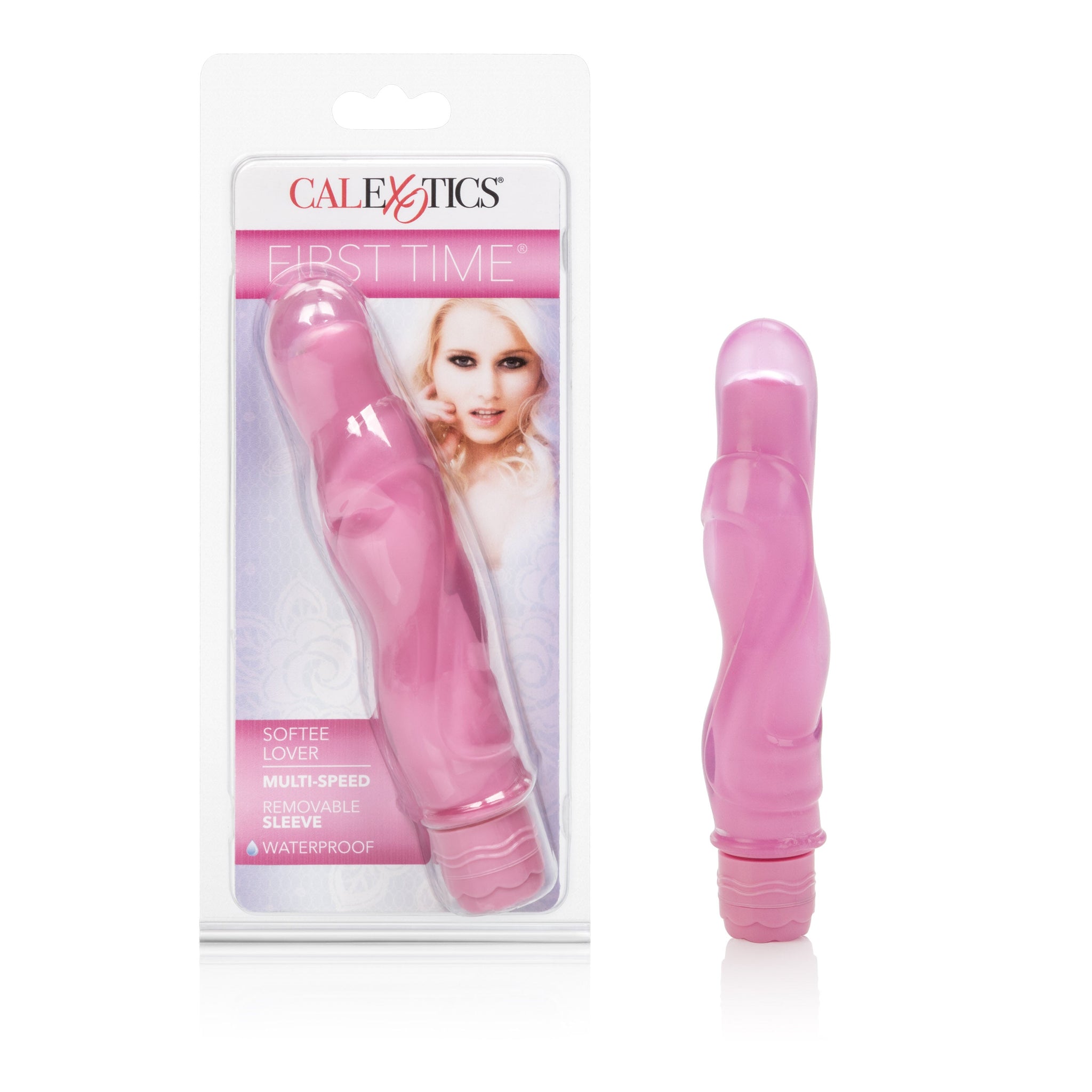 First Time Softee Lover Pink Multi-Speed Vibrator with Removable Soft Sleeve 5 Inch Waterproof Stimulator > Vibrators > Standard Vibrators - Tophatter Daily Deals