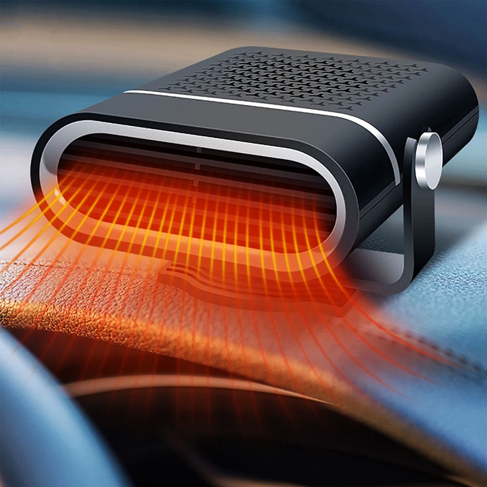 Portable Car Heater Quick Heat 30s Compact Warmth Comfort Black - Tophatter Daily Deals