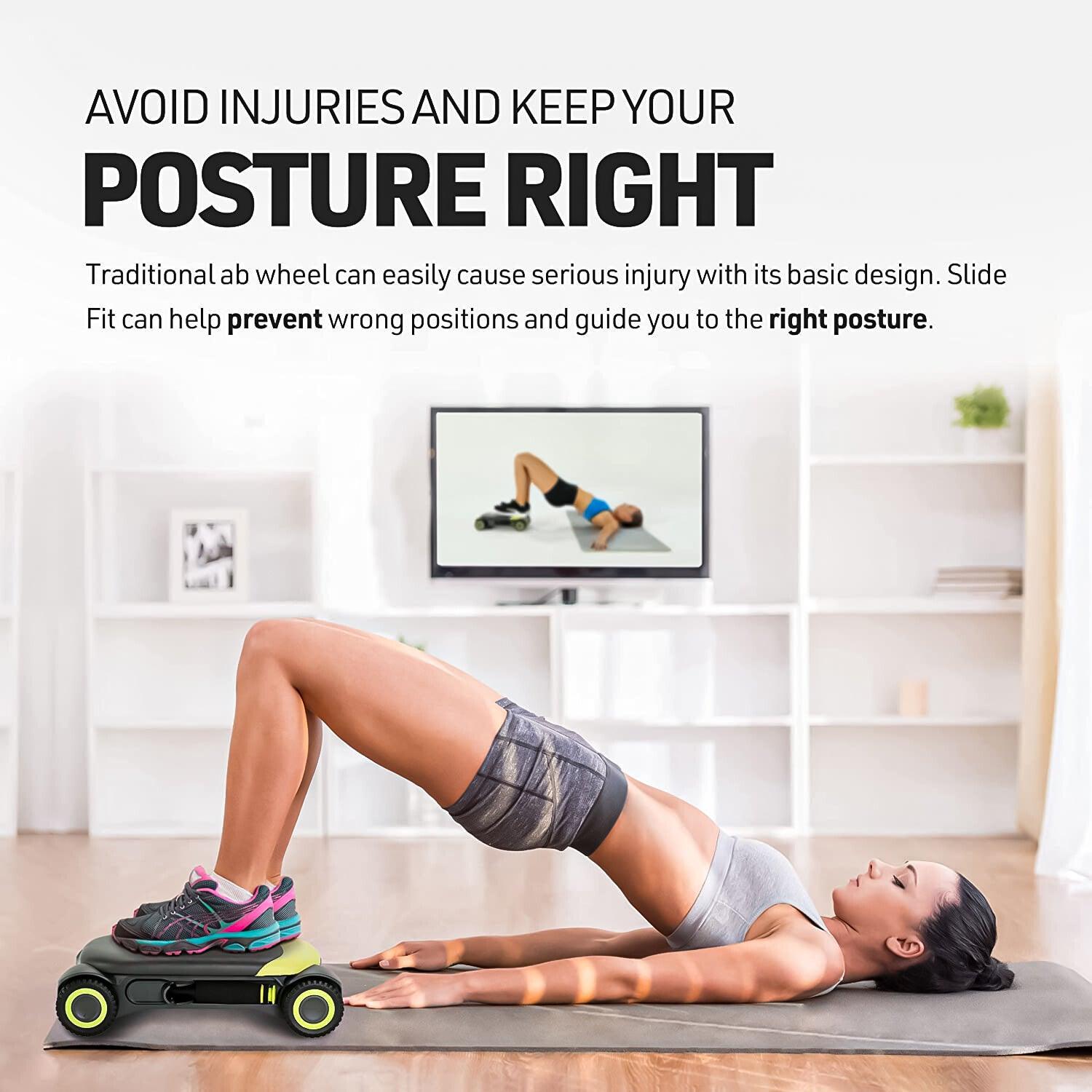 Rollout Wheel Abs - Fitness Skateboard Ab wheel Roller Exercise & Fitness - Tophatter Daily Deals