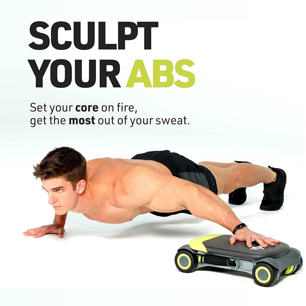 Rollout Wheel Abs - Fitness Skateboard Ab wheel Roller Exercise & Fitness - Tophatter Daily Deals