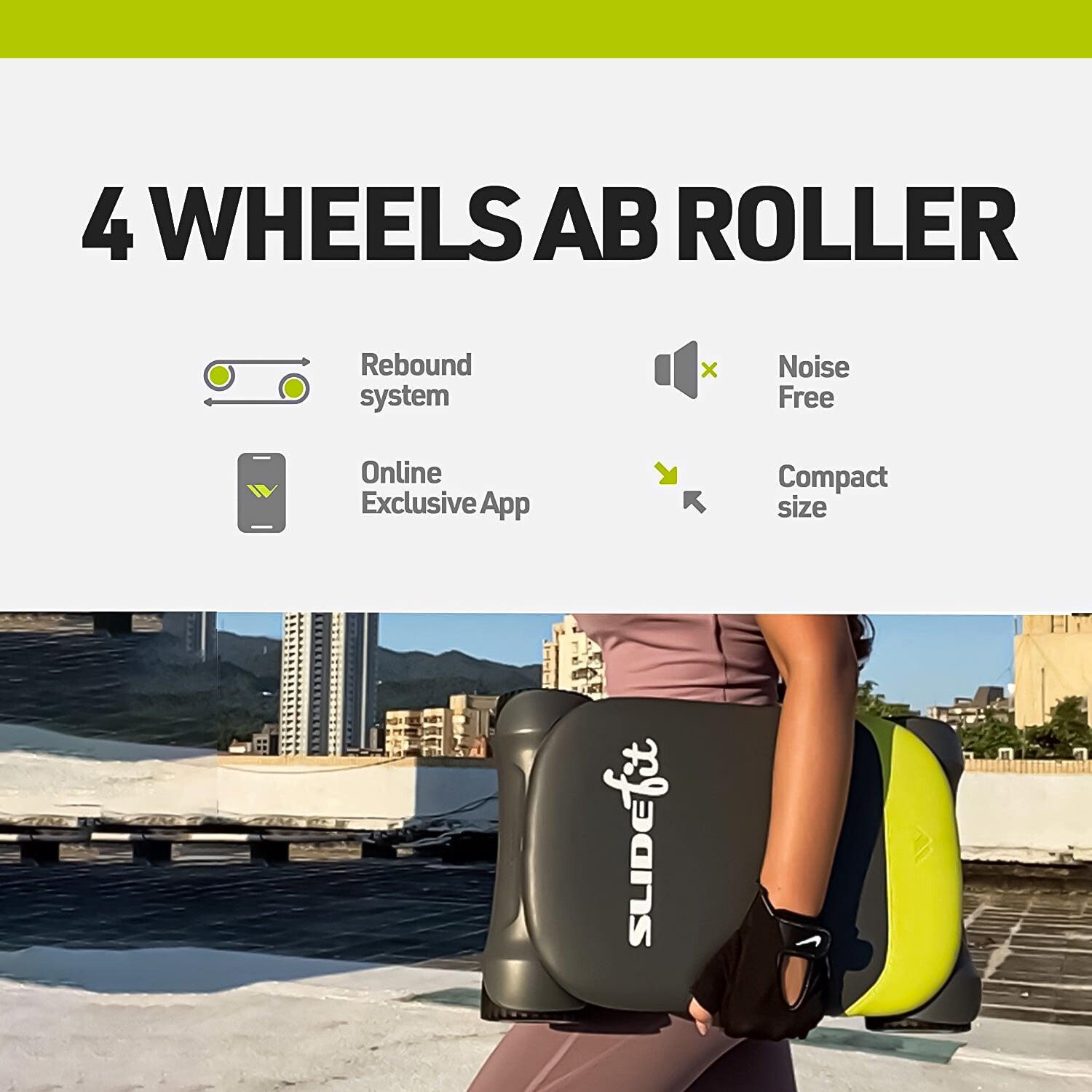 Rollout Wheel Abs - Fitness Skateboard Ab wheel Roller Exercise & Fitness - Tophatter Daily Deals
