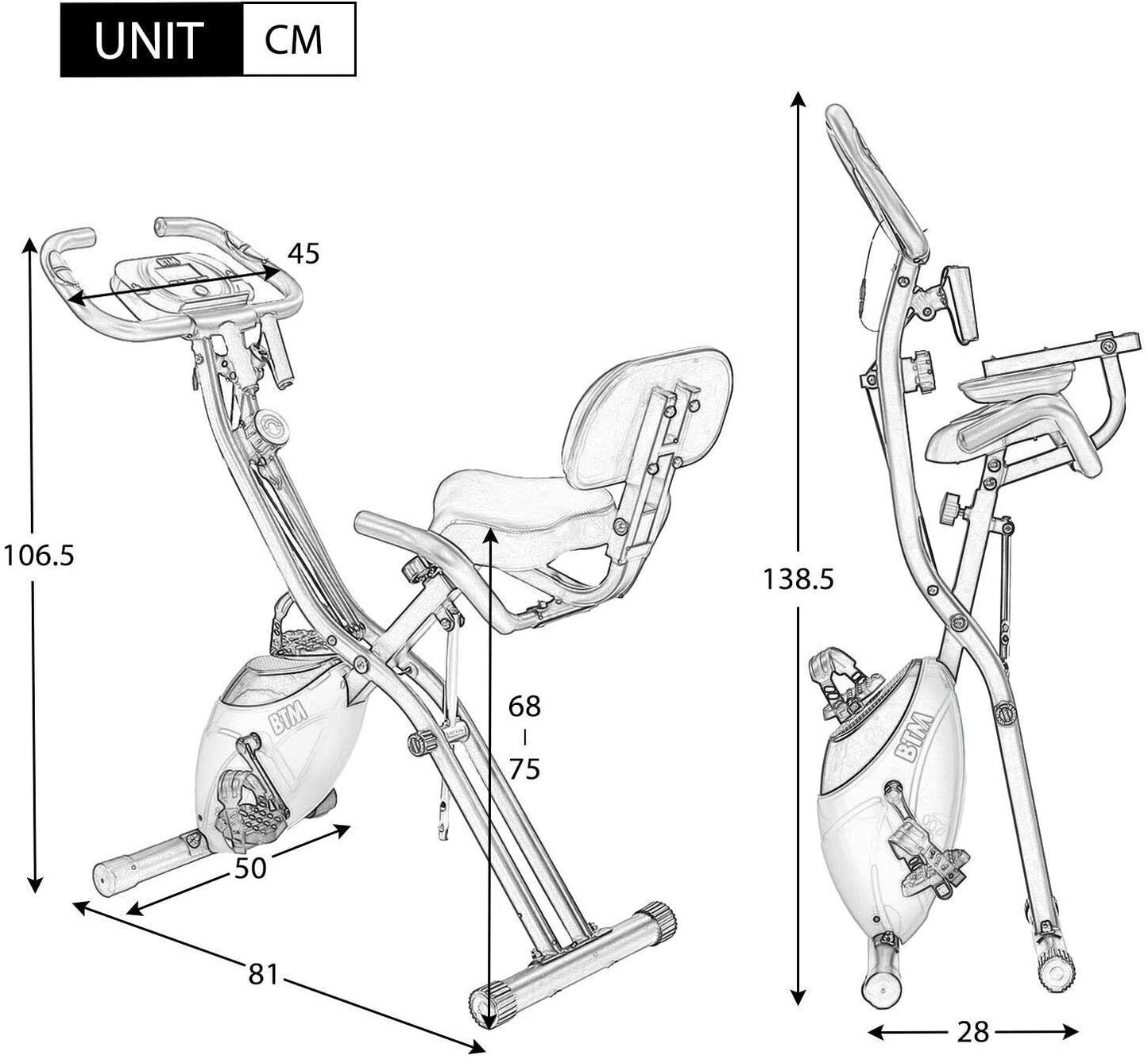 Best Folding Exercise Bike UK - Aerobic Bicycle Home Gym Cardio Fitness X Bike Machine Exercise Bikes - Tophatter Daily Deals