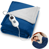Fitted Electric Blanket Double - Luxurious Heated Throw Soft Fleece Blanket With Digital Controller | Washable Electric Mattress Pad Heater New Arrival - Tophatter Daily Deals