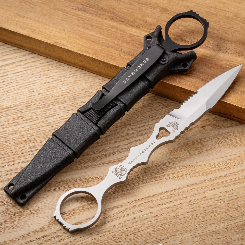 Fixed Blade TacticalKnife COMBO SOCP Dagger3.22" Blade, K sheath - Tophatter Daily Deals