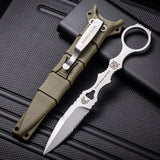 Fixed Blade TacticalKnife COMBO SOCP Dagger3.22" Blade, K sheath White - Tophatter Daily Deals