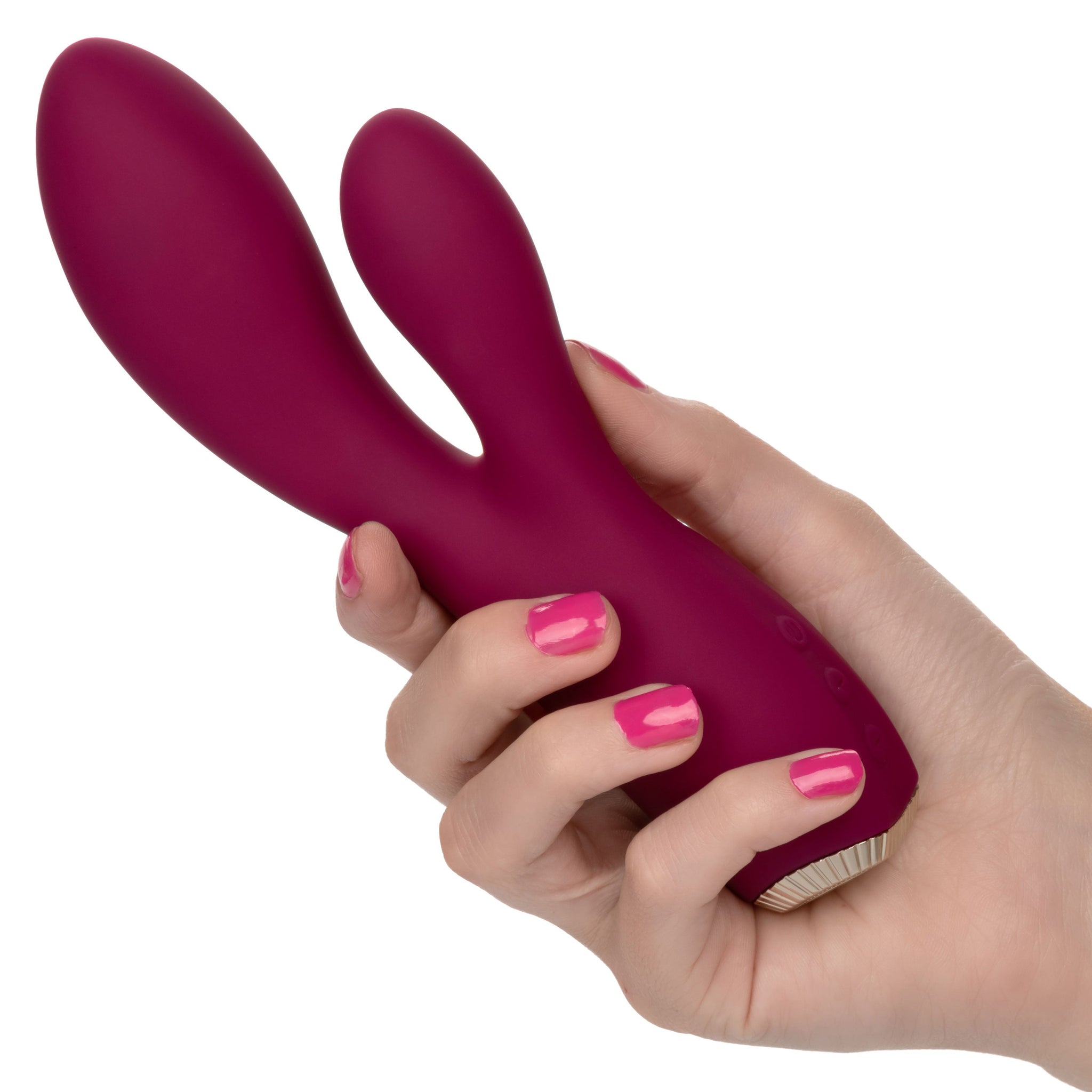 Uncorked Cabernet Dual Massager in Deep Wine Red with 10 Speeds and Silicone Vibrator > Vibrators > Ladies > Rabbit - Tophatter Daily Deals