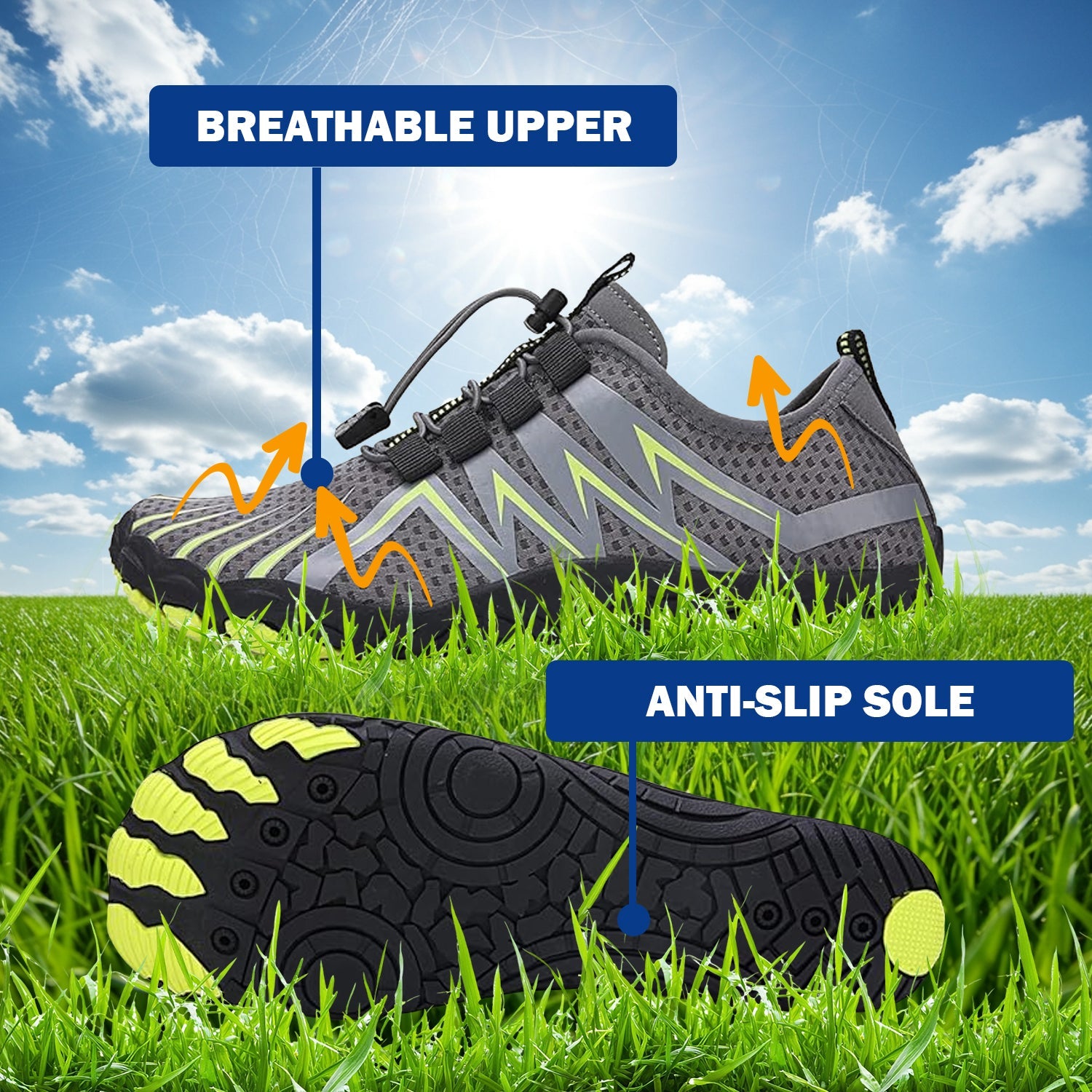 Flat Running Shoes – Breathable Mesh Sports Shoes for Daily Wear & Exercise Flat running shoes - Tophatter Daily Deals