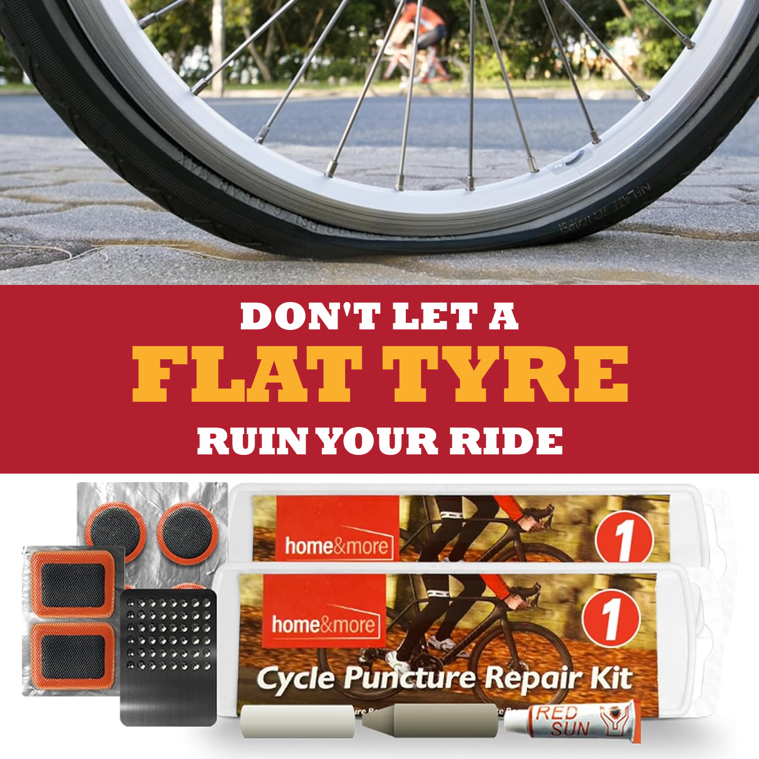 Bicycle Puncture Repair Kit – Easy Fix Tyre Patch Set for On-the-Go Repairs Bicycle puncture repair kit - Tophatter Daily Deals