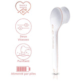 Electric Body Brush - Flawless Cleanse Spa with 3 Multi-Purpose Cleansing Heads for a Full Body Spa Experience Personal Care - Tophatter Daily Deals